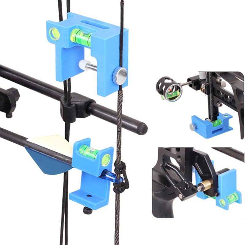 SOPOGER Archery Level Multifunctional Bow Level Tuning Tools for Rest and Sight Tunning, 3D Printing Bow String Bubble Level Bow Leveling Kit for Compound Bows - Image 1